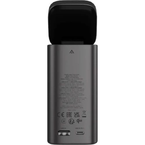 Універсальна мобільна батарея 15000 mAh, Canyon OnPower 150, QC3.0), TFT екран (CNS-CPB150DG), 100 Вт, 2xType-C (100Вт + 100 Вт, 15 Вт), Dark Grey, бездротова поворотна магнітна зарядка (Qi2, PD3.0) / 1xUSB (30 Вт