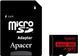 Карта памяти microSDXC, 64Gb, Class10 UHS-I U1 V10 A1, Apacer R100, до 100 МБ/с (AP64GMCSX10UB-R), SD адаптер