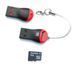 USB кардридер STLab U-374 (USB 2.0, Black/Red) для microSD