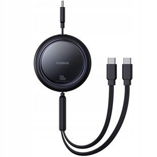 Дата-кабель Baseus Bright Mirror Series Type-C - 2x Type-C 100W 1м Cluster Black