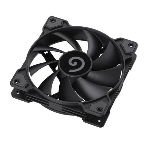 Вентилятор 120 мм, GameMax GMX-WFBK-PWM, 4-pin (PWM, 50 см), до 30 дБ, Black, гідродинамічний підшипник, 800-1600 об/хв, 120х120х25 мм