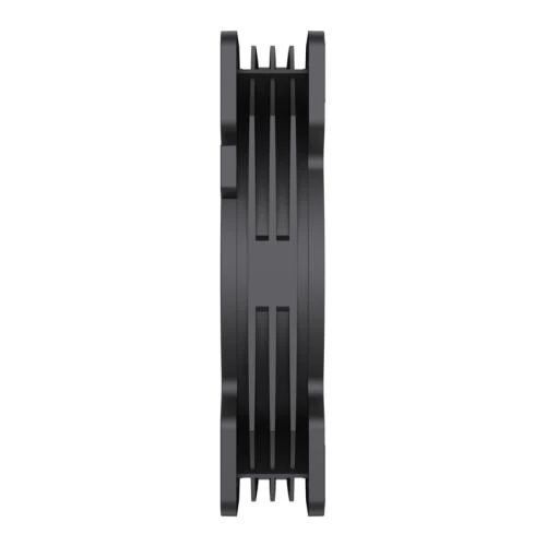 Вентилятор 120 мм, GameMax GMX-WFBK-PWM, 4-pin (PWM, 50 см), до 30 дБ, Black, гідродинамічний підшипник, 800-1600 об/хв, 120х120х25 мм