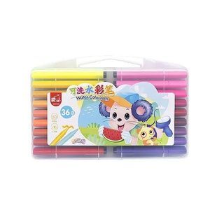 Набор фломастеров "Water color pen" 36 цветов (204-36) в пластиковом боксе, синий