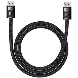 Кабель Baseus High Definition Series DP 8K to DP 8K (1.5 м), плетеный, папа-папа, Cluster Black