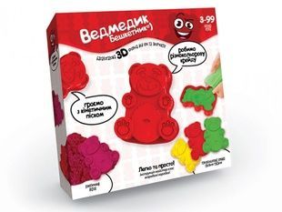 Набір для творчості з кінетичного піску MSH-01-01U "Ведмедик-Бешкетник" з формами