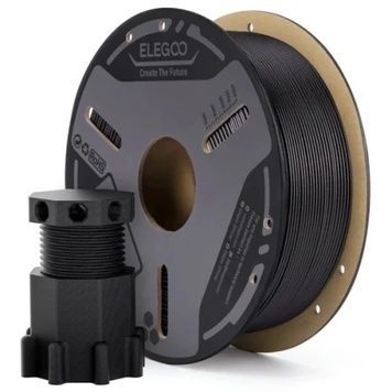 Пластик для 3D друку Elegoo, PETG-CF, 1.75 мм, з вуглецевим волокном (50.203.0634), Black, 1 кг