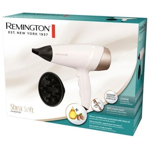 Фен Remington D4740 E51, White, 2 швидкості, 2200W, 3 режими, дифузор (45737560100), стандартний концентратор (11мм)
