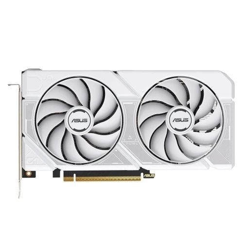Відеокарта GeForce RTX 5060, Asus, 8Gb GDDR7, 128-bit, HDMI/3xDP, 2565/28000 MHz, 8-pin (DUAL-RTX5060-O8G-WHITE), DUAL OC (White Edition)