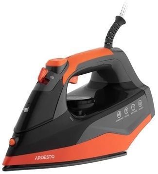 Праска Ardesto IR-C2233-GR, Black/Orange, захист від кальцинації, антикрапля, плавне регулювання потужності пари, резервур 340мл, автоматичне відключення, кераміка, 2200W, паровий удар