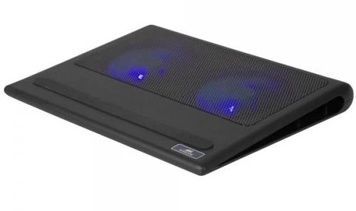 Підставка для ноутбука до 17" RivaCase, Black, до 1100 об/хв, 360х280х45 мм (5557), 2x11 см вентилятори