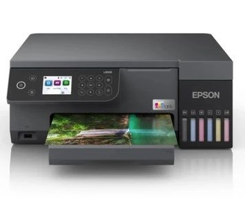 БФП струменевий кольоровий A4 Epson L8100, Black, чорнило Epson 115 (C11CK94401), вбудоване СБПЧ, USB / Lan, WiFi, до 22/22 стр/хв, сенсорний РК-екран 6.1 см, друк на ID / DVD, 5760х1440 dpi