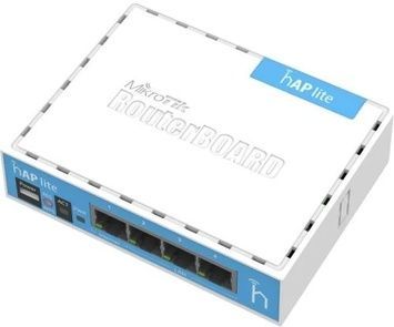Роутер Mikrotik hAP lite (RB941-2nD), 4 LAN 10/100Mb, 802.11g/n, White, вбудовані, до 100 MB/s