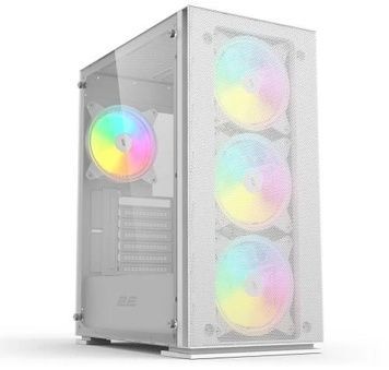 Корпус 2E Gaming Virtus Neo Tempered Glass White, без БЖ, 1xUSB 2.0, 2xUSB 3.0, Mid Tower, 3x140 ARGB Fan, для ATX / Micro ATX / Mini ITX, 1x120 ARGB Fan, бічна панель із загартованого скла (2E-G3301NW)