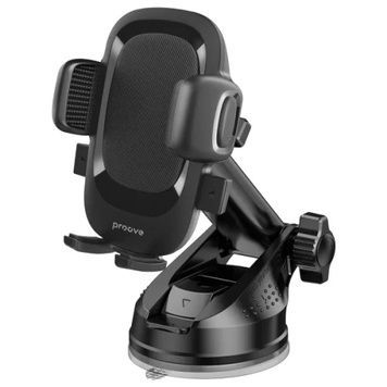Автодержатель для телефона Proove Ellipse, Black, поворот держателя на 360&deg;, для 4.7" - 6.9" (CHES00000001), на вакуумной присоске