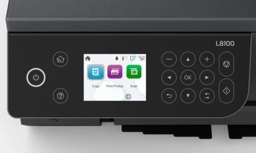 БФП струменевий кольоровий A4 Epson L8100, Black, чорнило Epson 115 (C11CK94401), вбудоване СБПЧ, USB / Lan, WiFi, до 22/22 стр/хв, сенсорний РК-екран 6.1 см, друк на ID / DVD, 5760х1440 dpi