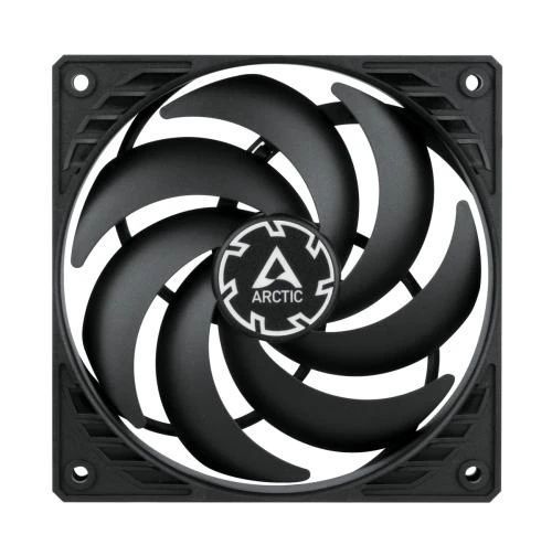 Вентилятор 120 мм, Arctic P12 Slim PWM PST, 200-2100 об/хв, 120х120х15 мм, гідравлічний підшипник (ACFAN00275A), 4-pin (PWM, 40 см), 3 шт, Black