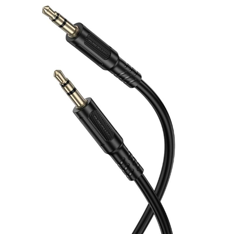 Аудио кабель Borofone BL25 Nice AUX-AUX (1м, Black, TPU)