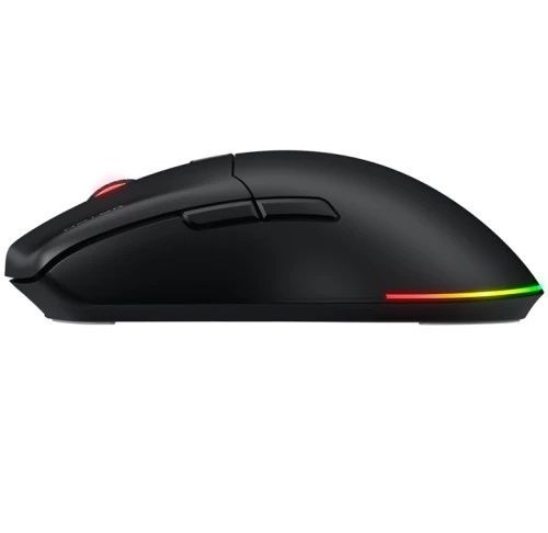Миша бездротова Hator Pulsar 3, Black, оптична (сенсор PixArt PMW 3311), RGB підсвічування, 12000 dpi, перемикачі HATOR Optical 100M / Kailh 3M, акумулятор 600 mAh (HTM630), 35G, Bluetooth / USB 2.4 GHz / USB