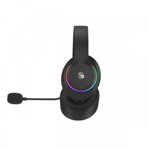 Навушники бездротові Bloody GR520, Black, RGB підсвічування, динаміки 50 мм, Bluetooth 5.3 / USB 2.4 GHz / 3.5 мм, 105 дБ, мікрофон, 16 Ом, 1050 mAh