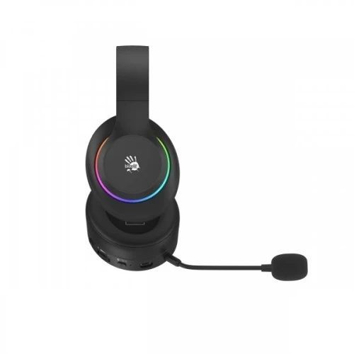 Навушники бездротові Bloody GR520, Black, RGB підсвічування, динаміки 50 мм, Bluetooth 5.3 / USB 2.4 GHz / 3.5 мм, 105 дБ, мікрофон, 16 Ом, 1050 mAh