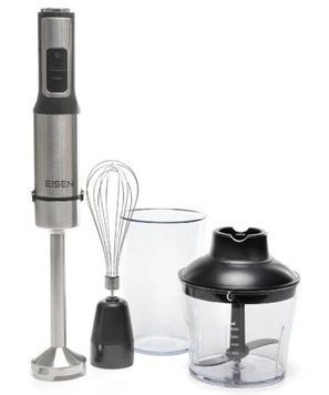 Блендер Eisen EBS-1500, Black, 15 швидкостей з ступінчатим регулюванням, вінчик, занурювальний, міні-подрібнювач 600мл, 1500W, ТУРБО, мірна склянка 800мл