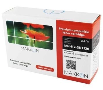 Картридж Kyocera TK-1120, Black, 3000 стор, FS-1025/1125/1160, Makkon (MN-KY-SK1120)