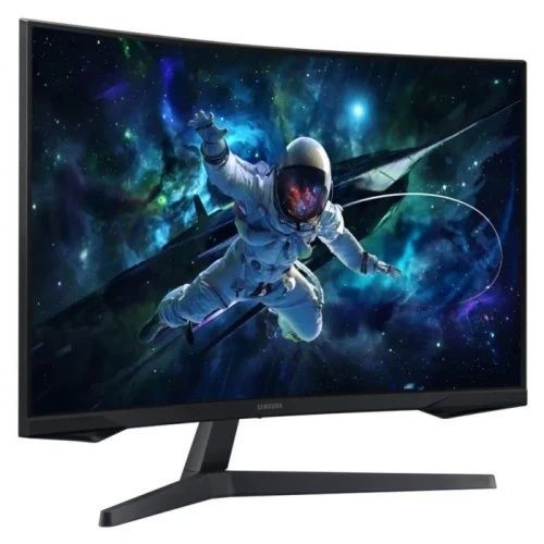 Монітор вигнутий 32" Samsung Odyssey Gaming G55C, Black, 2560x1440 (16:9), VA, 2500:1, 1 мс, AMD FreeSync (LS32CG550EIXUA), HDMI/DP, 178&deg;/178&deg;, VESA 75x75, 300 кд/м&sup2;, 1000R, 165 Гц