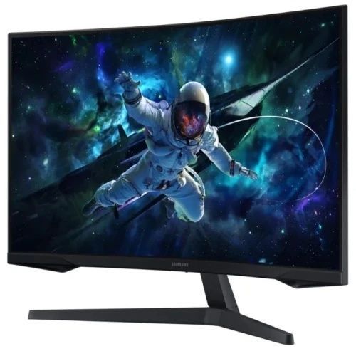 Монітор вигнутий 32" Samsung Odyssey Gaming G55C, Black, 2560x1440 (16:9), VA, 2500:1, 1 мс, AMD FreeSync (LS32CG550EIXUA), HDMI/DP, 178&deg;/178&deg;, VESA 75x75, 300 кд/м&sup2;, 1000R, 165 Гц