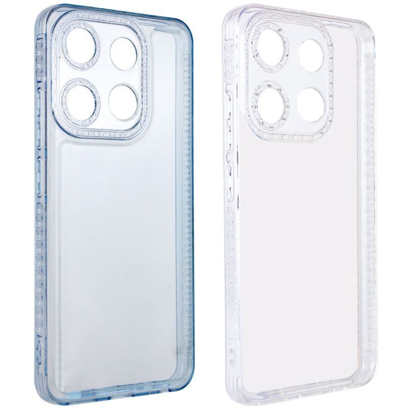 Чехол Starfall Clear TPU голубой для Tecno Pop 7
