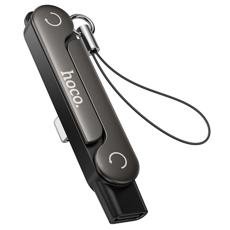 Переходник Hoco UA47 Lightning (папа) на Type-C (мама) Black