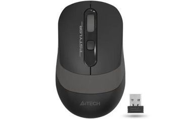 Миша A4Tech Fstyler FG10 2000dpi Black+Grey, USB, Wireless, Wireless (2.4GHz), 67 г, 108 x 64 x 35 мм, оптичний