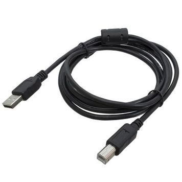 Кабель USB 2.0 AM - USB BM, 1.8 м, Patron, Black, феритовий фільтр (PN-AMBM-18F)
