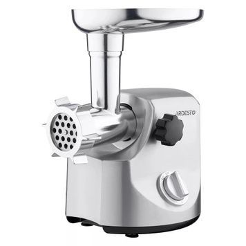 Мясорубка Ardesto MGA-3000W, Inox, соковыжималка для томатов и ягод, 3000Вт, 2.6кг/мин, насадки для домашних колбас и кеббе, реверс, 4 диска
