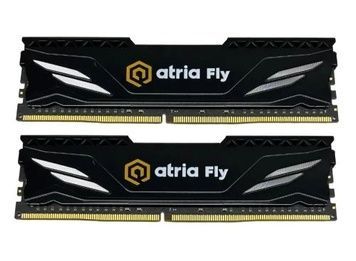 Память 16Gb x 2 (32Gb Kit) DDR4, 3200 MHz, Black, 18-22-22-42, 1.35V, Atria Fly, с радиатором (UAT43200CL18BK2/32)