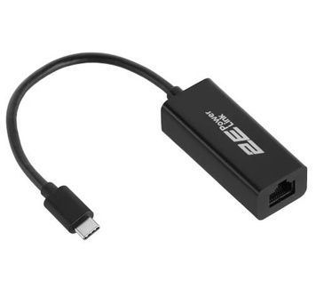 Мережевий адаптер USB Type-C - Ethernet, 10/100/1000 Мбіт/сек, чіпсет RTL8153 (2E-U2085T), Black, 2E U2085T