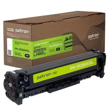 Картридж HP 305A (CE410A), Black, M351/M375/M451/M475, Patron Green (PN-305AKGL), 2200 стор