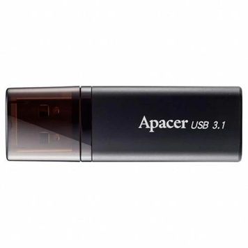 Флеш накопичувач USB 32Gb Apacer AH25B, Black, USB 3.2 Gen 1 (AP32GAH25BB-1), Метал / Пластик, 32 ГБ, Моноблок