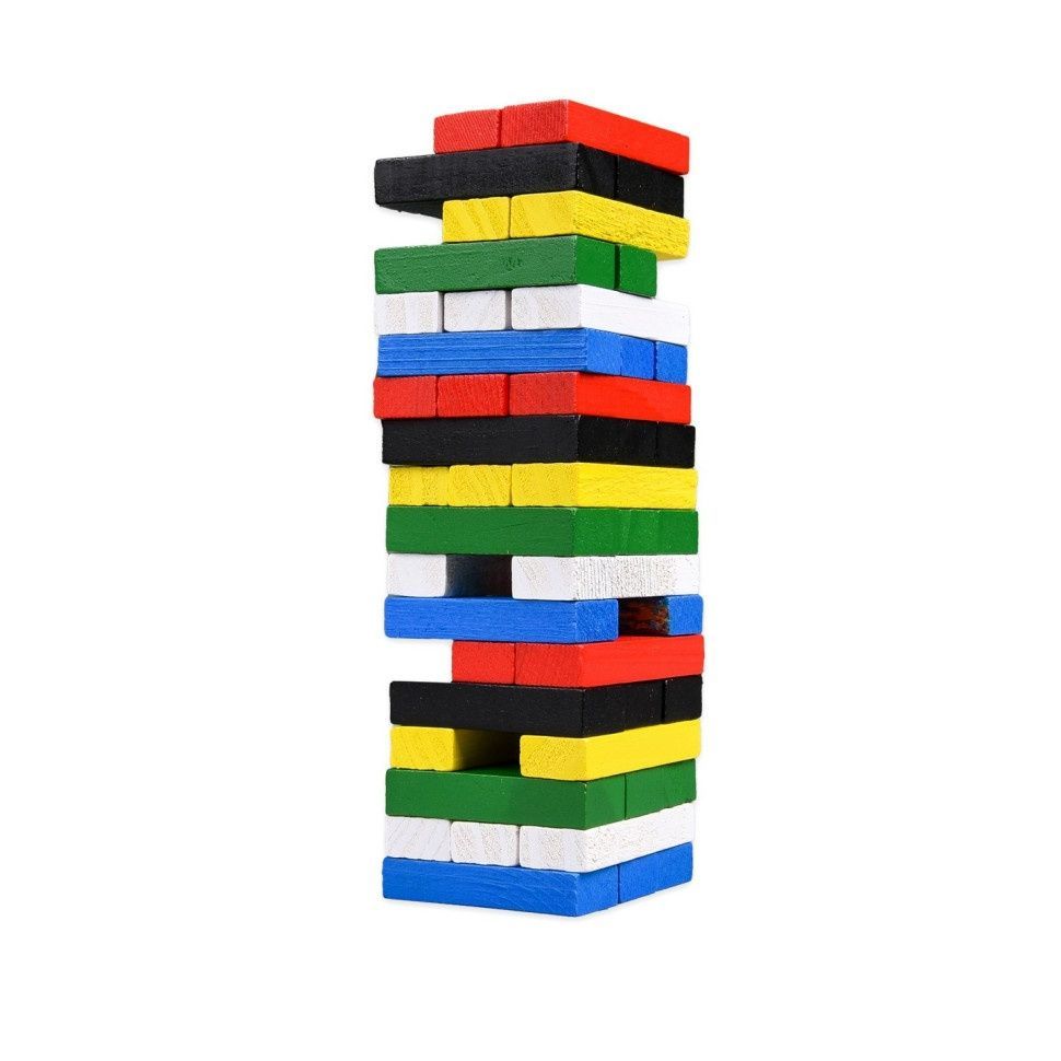 Настольная игра "TOWER MINI" (31064), 54 бруска, кубик