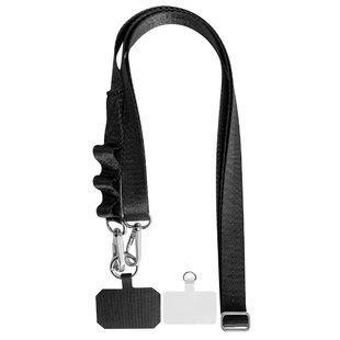 Шнурок широкий Tamgram Black с двумя креплениями (2см) 140см