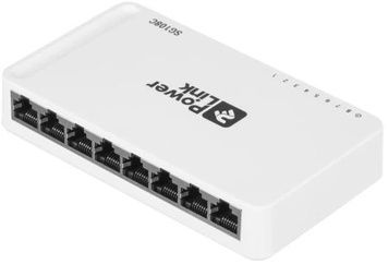 Комутатор 2E PowerLink SG108C, White, 8x10/100/1000BaseT, некерований