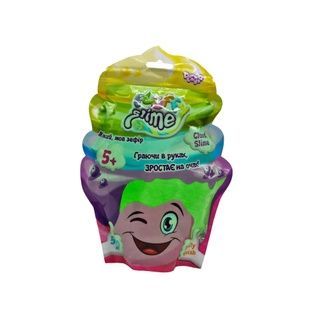 Маса для ліплення "Fluffy Slime" FLS-02-01U, 500 мл, Зелена, в'язка