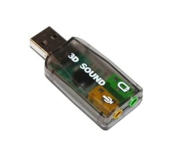 Звуковая карта USB 2.0, 5.1, Xear 3D, Blister (USB-SOUNDCARD2.0), 90 дБ, Dynamode 3D Sound, Black