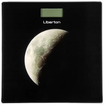 Ваги підлогові Liberton LBS-0801, Black, максимальна вага 180кг, індикатор перевантаження, LCD-дисплей, 5V (у комплекті), точність вимірювання 50г, живлення 2*AAA 1, індикатор заряду, матеріал поверхні ударостійке скло