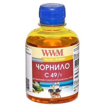 Чернила WWM Canon G1400/G2400/G3400, Yellow, водорастворимые (C49/Y), 200 мл