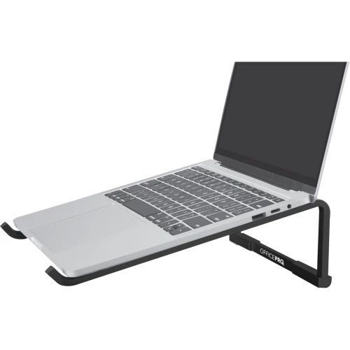 Підставка OfficePro LS530B: алюміній та силікон для комфортної роботи до 16"