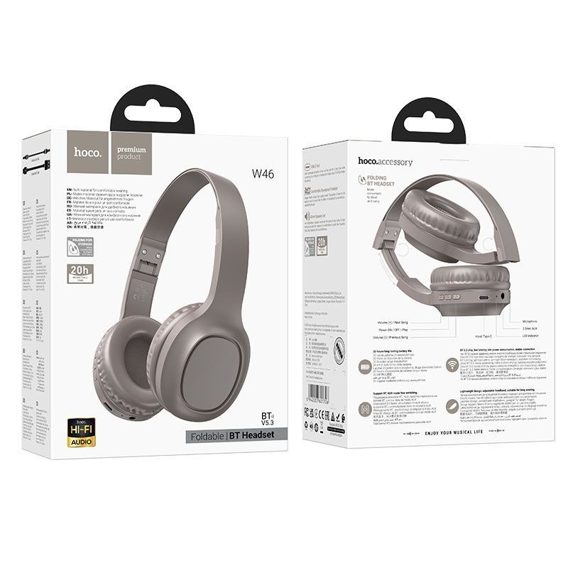 Бездротові навушники Hoco W46 Charm Brown
