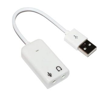 Звуковая карта USB 2.0, 7.1, Dynamode C-Media 108, Xear 3D, Box (USB-SOUND7-WHITE), 90 дБ, White