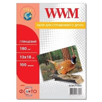Фотопапір WWM, глянсовий 13х18, 100 арк (G180.P100/C), 180 г/м&sup2;