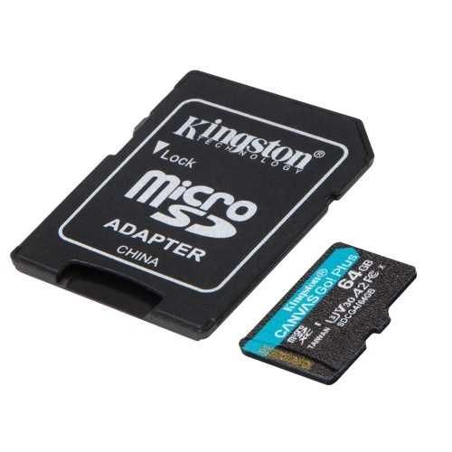 Карта памяти Kingston 64GB microSDXC, 200 МБ/с, U3, V30, A2, SD