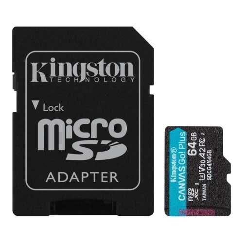 Карта памяти Kingston 64GB microSDXC, 200 МБ/с, U3, V30, A2, SD